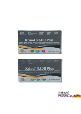Krinol NADH Plus - Krill Yağı, NADH, Koenzim Q10, Alfa GPC, Glutatyon, Resveratrol, Sitikolin, Kuersetin, Safran, L-Teanin ve Balık Yağı - 30 Kapsül - 2 Kutu