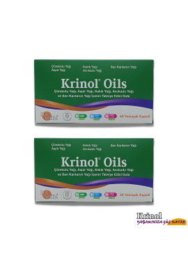 Krinol Oils - Çörekotu Yağı, Aspir Yağı, Kekik Yağı, Avokado Yağı ve Sarı Kantaron Yağı - 60 Kapsül - 2 Kutu