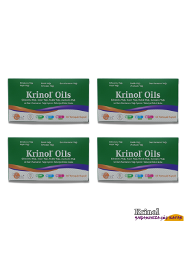 Krinol Oils - Çörekotu Yağı, Aspir Yağı, Kekik Yağı, Avokado Yağı ve Sarı Kantaron Yağı - 60 Kapsül - 4 Kutu