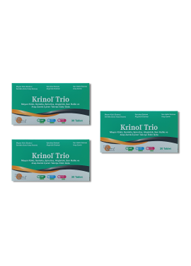 Krinol Trio - Meyan Kökü, Sentella, Spirulina, Akgünlük, Sarı Halile ve Arap Zamkı - 30 Tablet - 3 Kutu