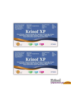 Krinol XP - Cüce Palmiye, Spirulina, At Kuyruğu, Isırgan, Resveratrol, L-Sistin, L-Metiyonin, Soya İzoflavonları, Keratin, Bor, Biotin,  Folik Asit - 30 Kapsül - 2 Kutu