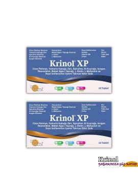Krinol XP - Cüce Palmiye, Spirulina, At Kuyruğu, Isırgan, Resveratrol, L-Sistin, L-Metiyonin, Soya İzoflavonları, Keratin, Bor, Biotin,  Folik Asit - 30 Kapsül - 2 Kutu