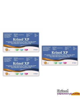 Krinol XP - Cüce Palmiye, Spirulina, At Kuyruğu, Isırgan, Resveratrol, L-Sistin, L-Metiyonin, Soya İzoflavonları, Keratin, Bor, Biotin,  Folik Asit - 30 Kapsül - 3 Kutu
