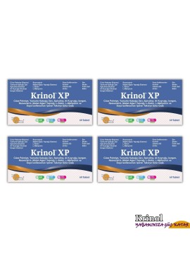 Krinol XP - Cüce Palmiye, Spirulina, At Kuyruğu, Isırgan, Resveratrol, L-Sistin, L-Metiyonin, Soya İzoflavonları, Keratin, Bor, Biotin,  Folik Asit - 30 Kapsül - 4 Kutu