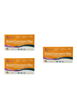Krinol Curcumin Plus - Novasol Curcumin, Quercetin, Resveratrol, Glutatyon, Lutein, Selenyum, D3 Vitamini ve C Vitamini - 30 Kapsül - 3 Kutu